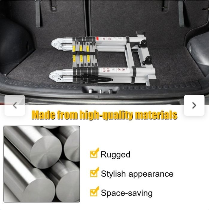 Escada telescópica 2,5m X 2,5m até 5m