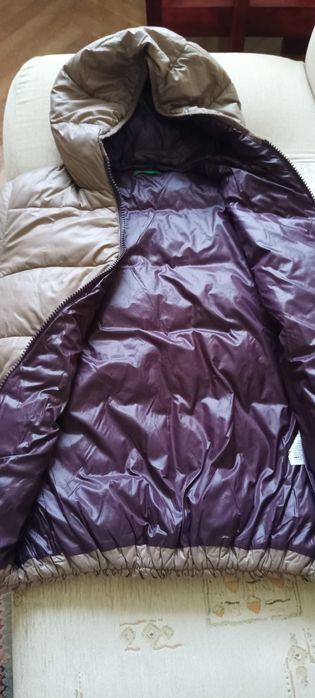 Damska kurtka United colors of benetton zimowa  z kapturem 42 Pikowana