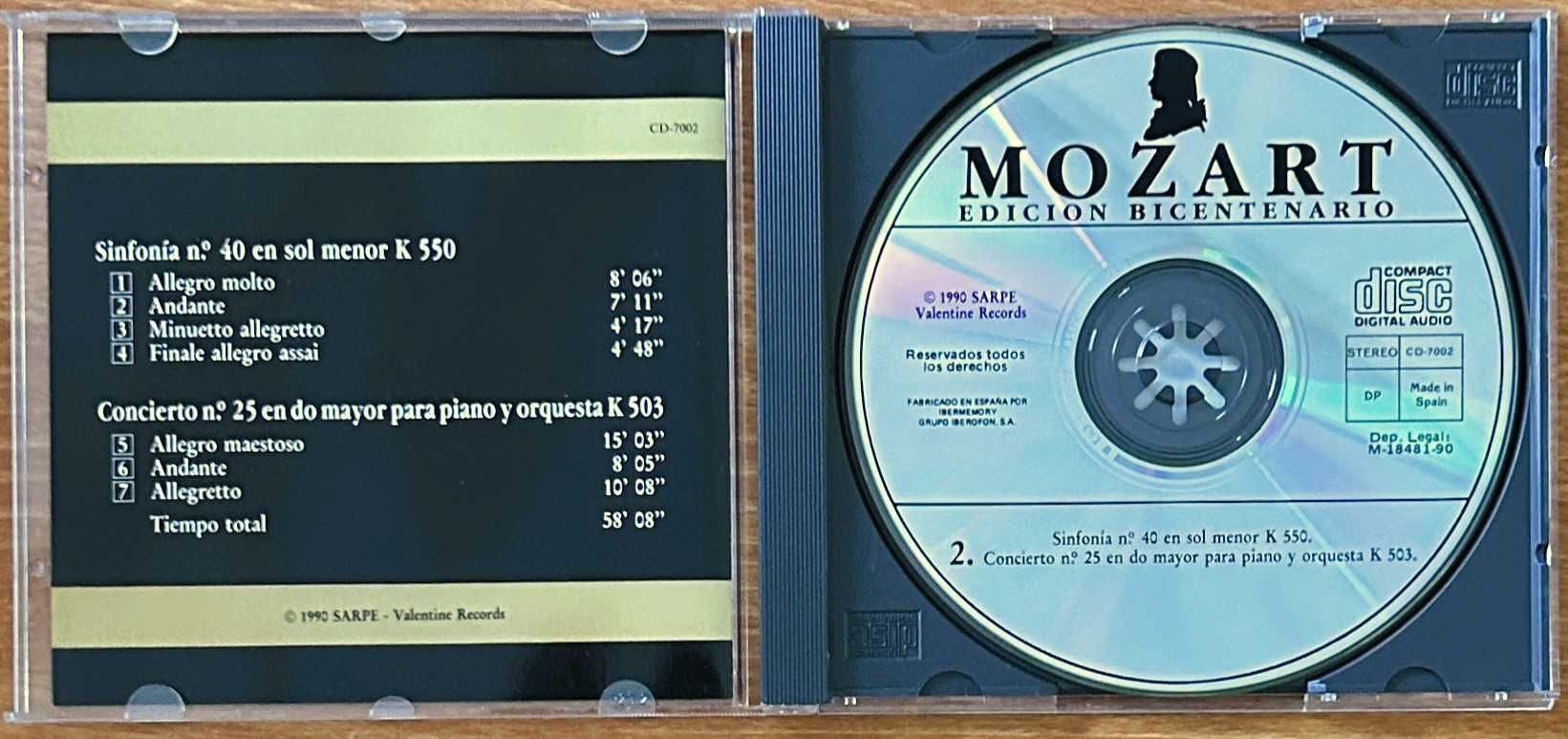 Mozart - Bicentenary edition - Symphonies N.40-K550 and N.25-K503 - CD
