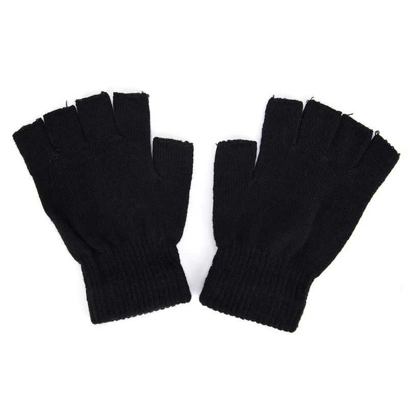 Rękawiczki bez palców Nowe mitenki czarne