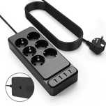 Listwa zasilająca 6 gniazd + 4 USB