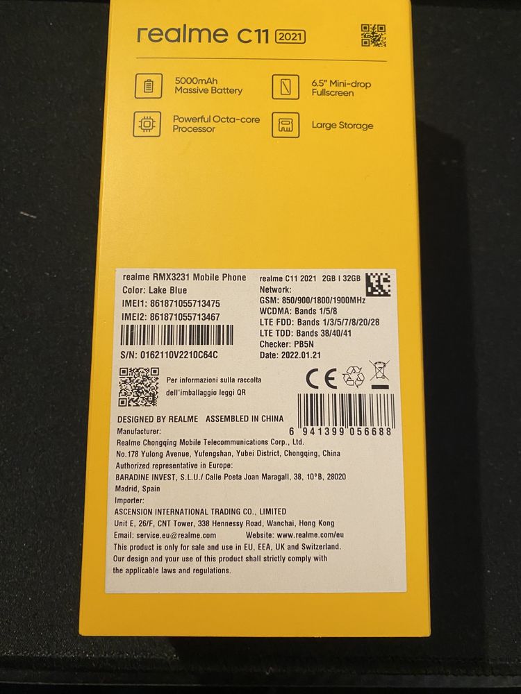 Smartfon REALME C11 2021, 2/32GB 6.52"