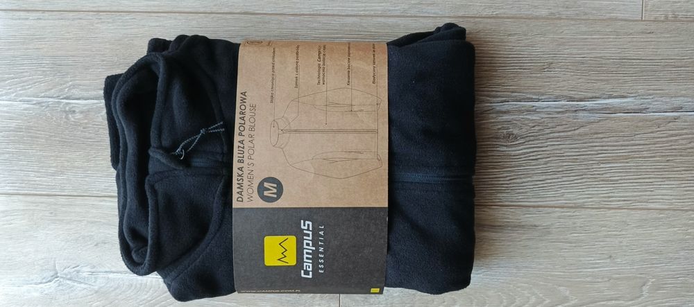 Nowa damska bluza polarowa Campus Essential M czarna