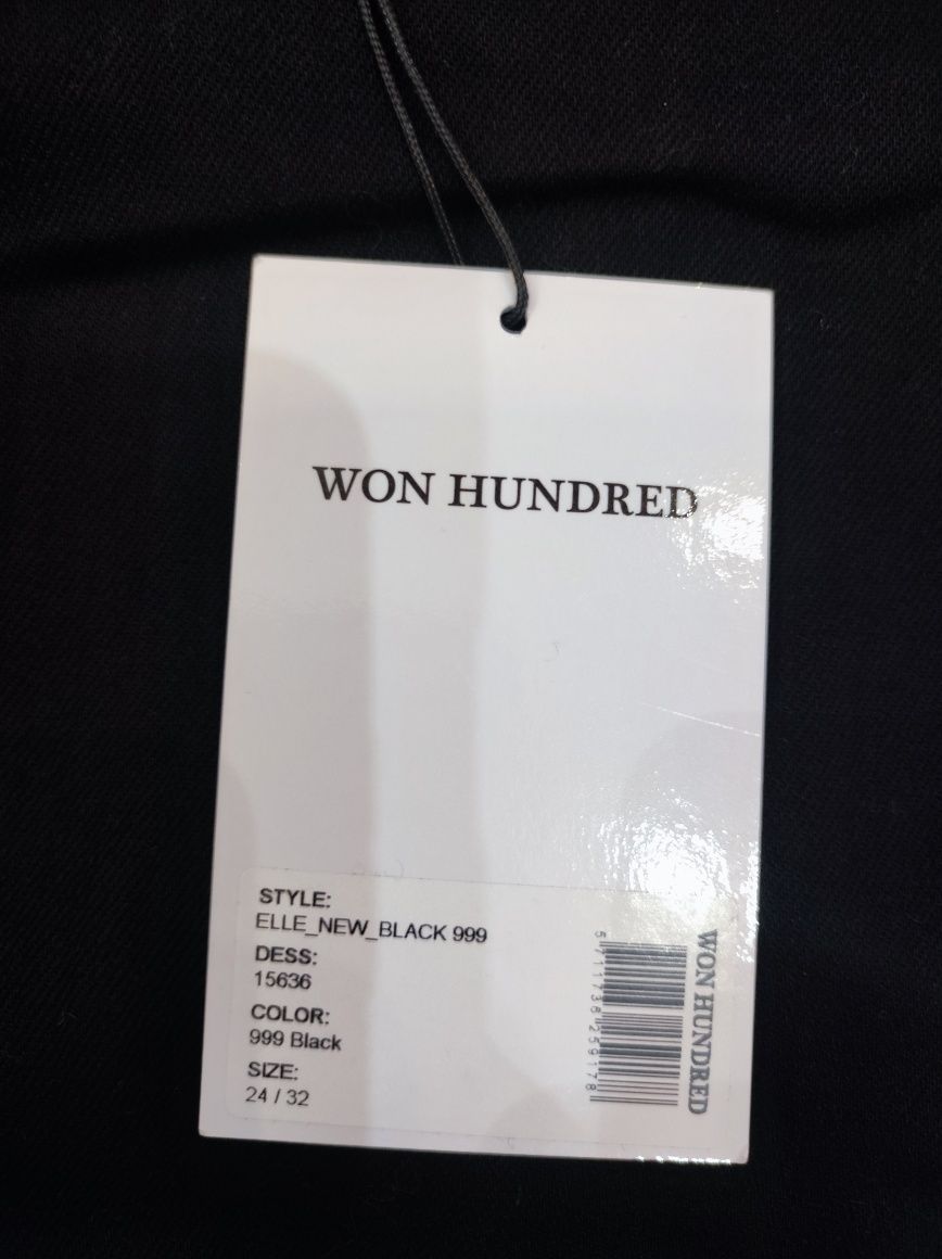 Czarne nowe spodnie damskie wąskie rurki 24/32 XXS wun hundred