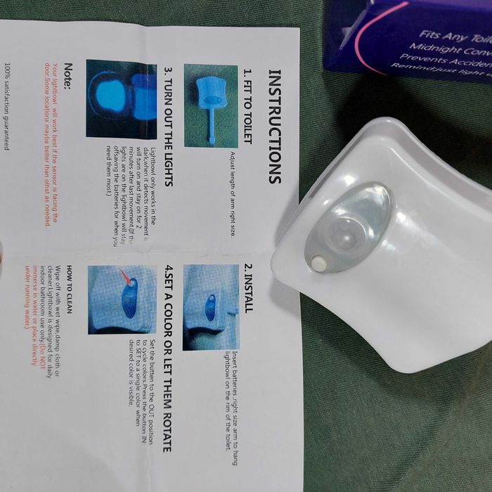 Многоцветная подсветка унитаза биде, датчик движения ночник светильник