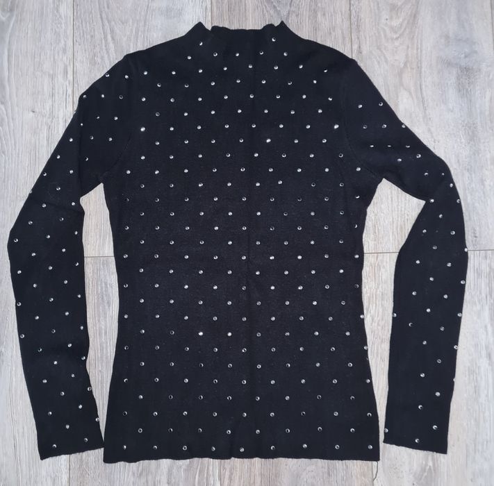Sweter cyrkonie srebrne S rozmiar