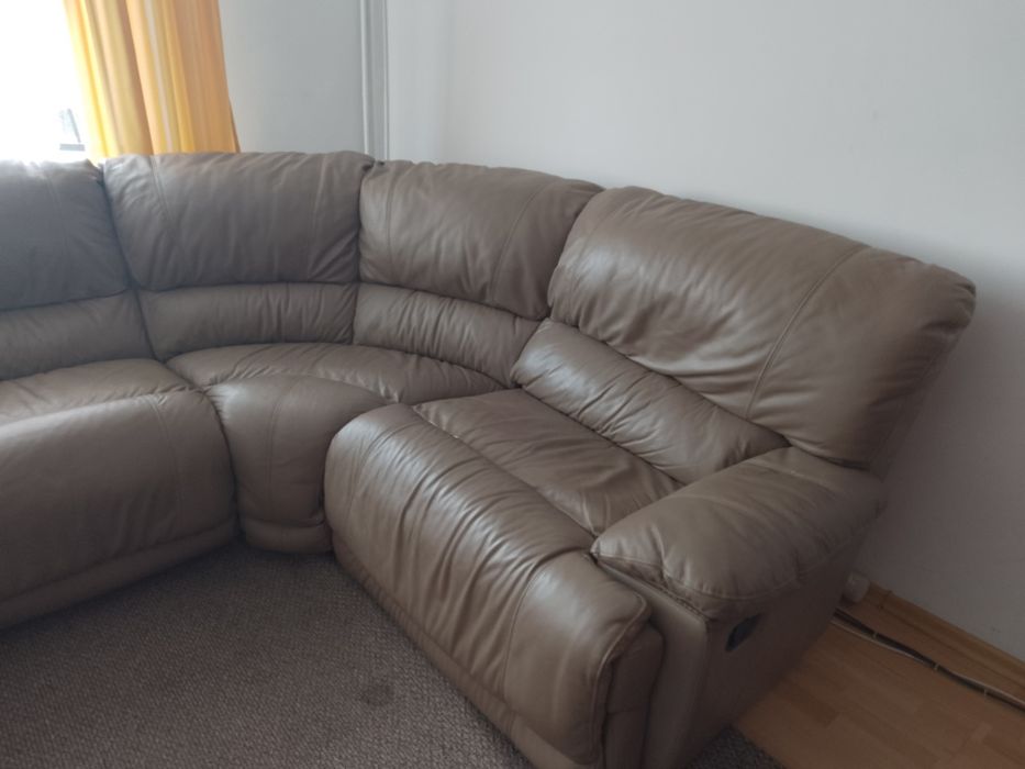 Narożnik z f relaks Skóra naturalna