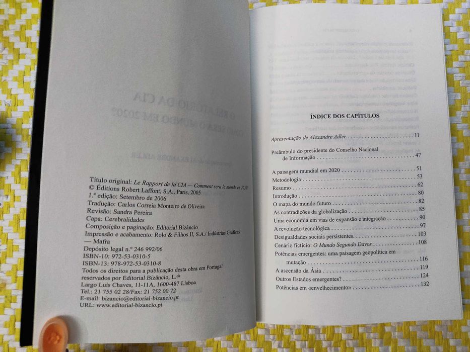 O RELATÓRIO DA CIA
Como Será o Mundo em 2020?
