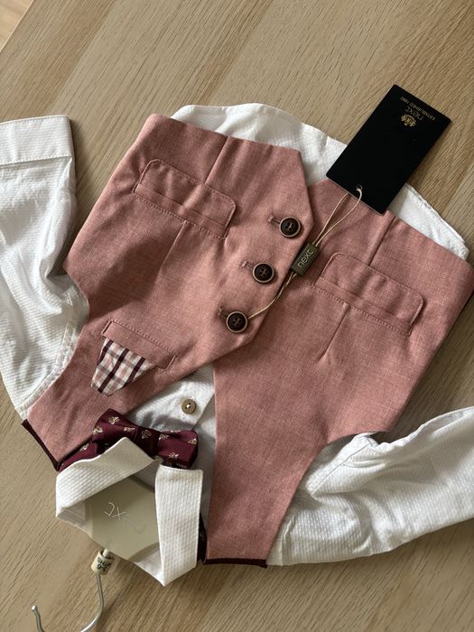 Koszula biała kamizelka next 3-6 kg 68 chrzest wesele