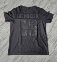 Czarna koszulka, T-shirt z nadrukiem M