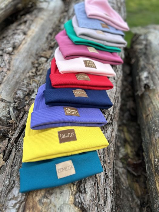 Komplet wiosenny czapka komin