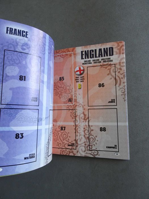 Caderneta de cromos de futebol Euro 2004 Panini - Pocket collection