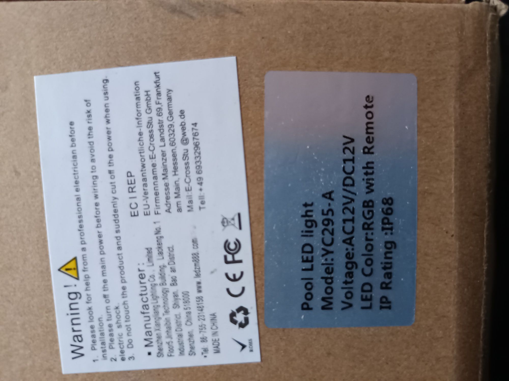 Reflektor basenowy LED RGB 12 V