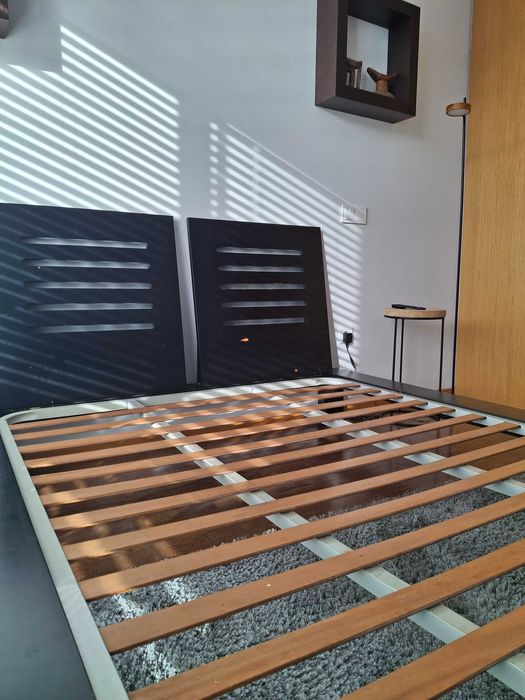 Cama de casal em faia e sucupira