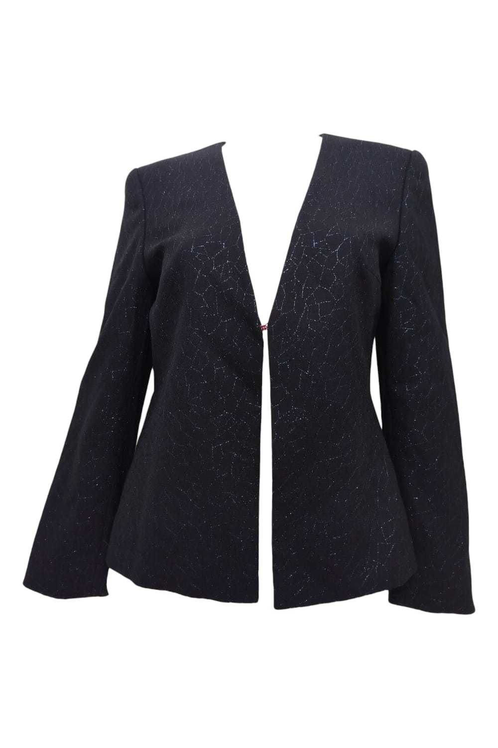 Vintage Shiny Wool Blazer Louis Feraud błyszczący wełniany żakie