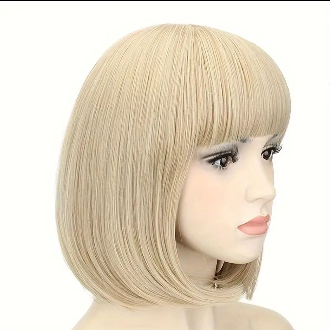 Peruka bob jasny blond złoty