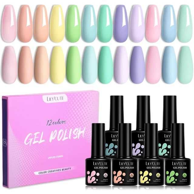 conjunto de vernizes de gel novos