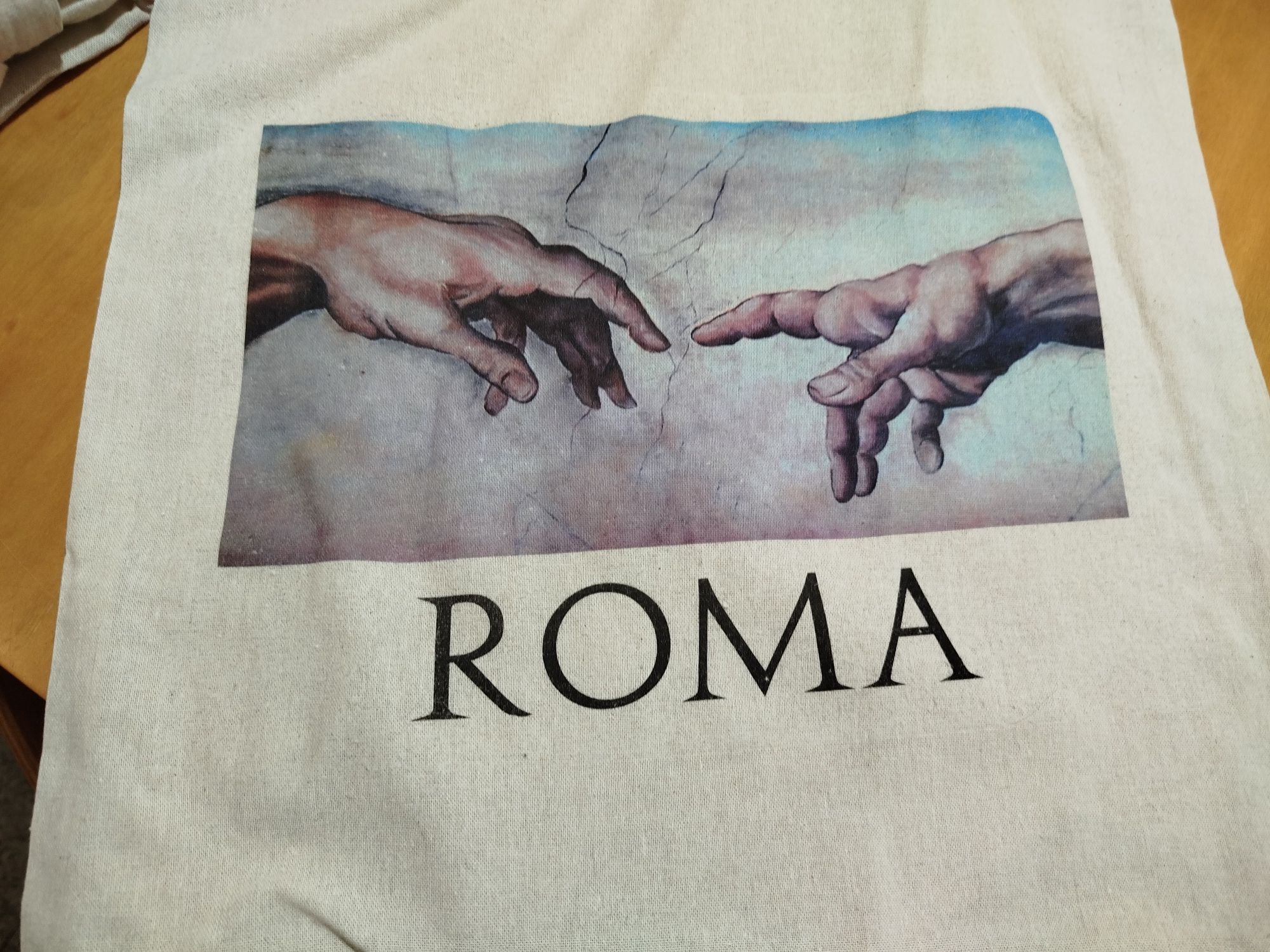 Saco Tote de algodão beje