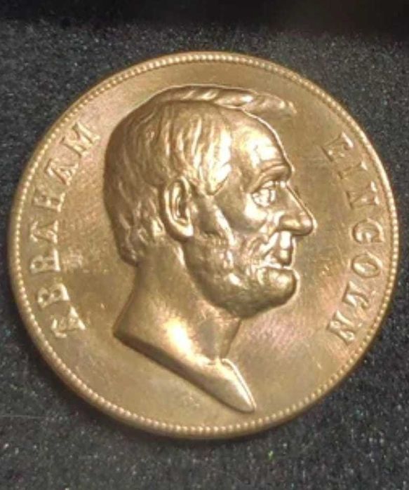 MoeMedalha Comemorativa Presidente Estados Unidos Abraham Lincolm