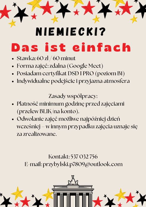 Zajęcia/Korepetycje z języka niemieckiego