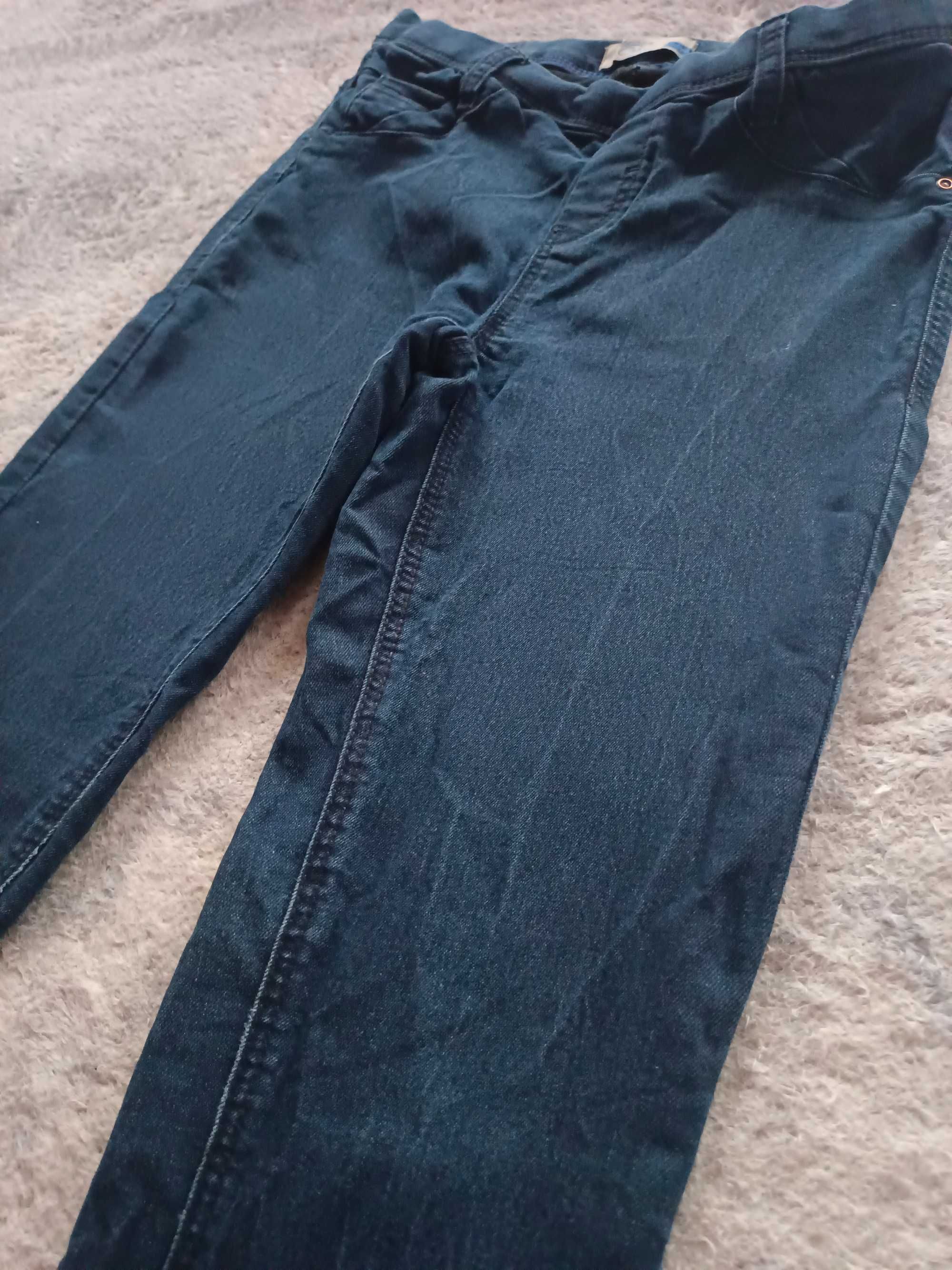 Jegginsy C&A 38, M, granatowy-marmurkowe, miękki jeans, dopasowują się