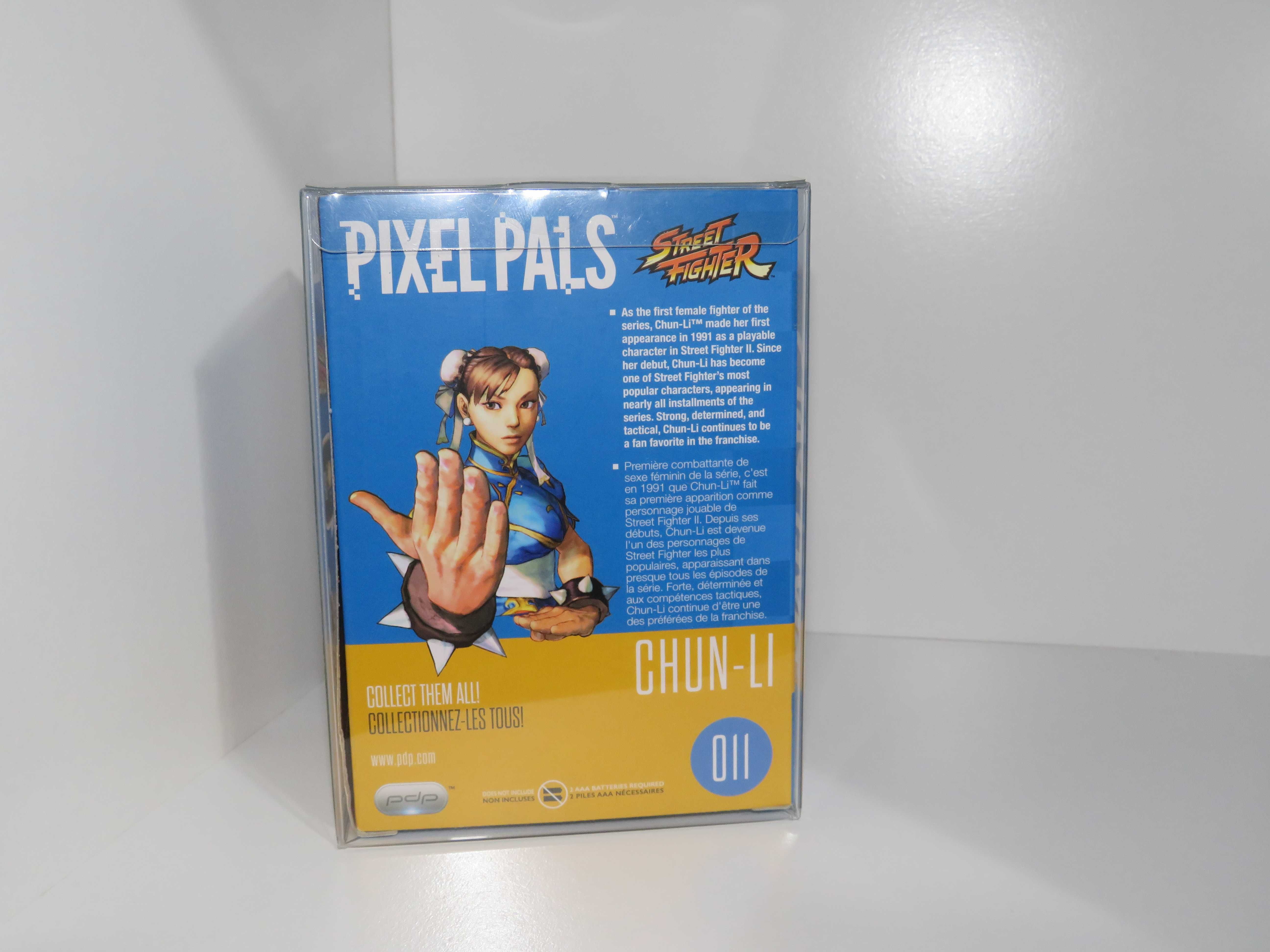 Figura Pixels Pals Street Fighter Chun-Li Com Iluminação Novo e Selado