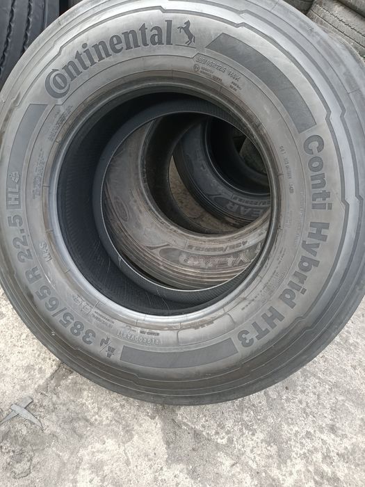 Opony używane naczepa 385/65r22.5 Goodyear Continental Bridgestone