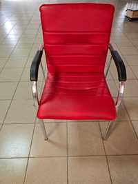 Krzesła biurowe kolor czerwony - 2 sztuki