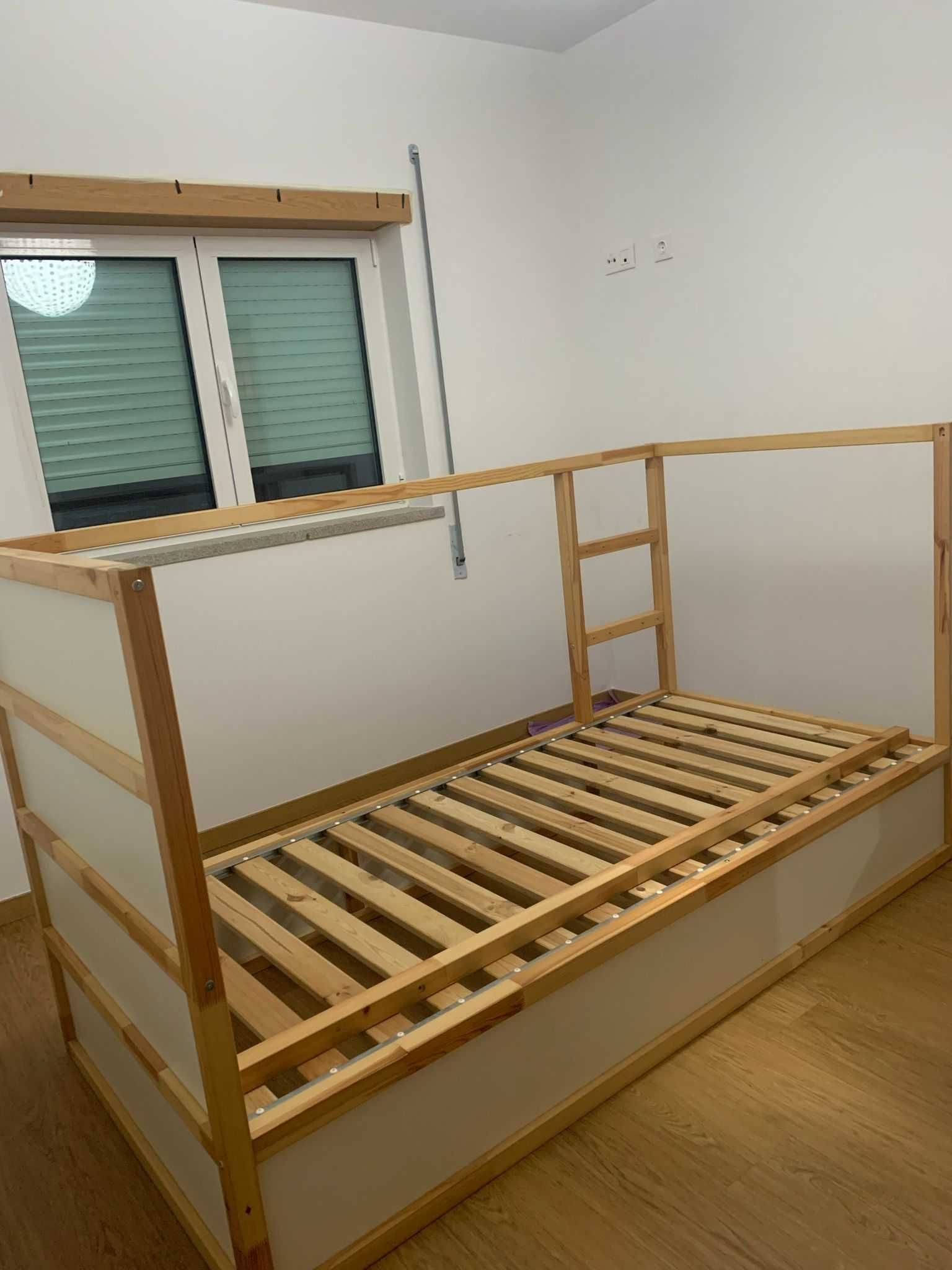 KURA
Cama reversível, branco/pinho, 90x200 cm