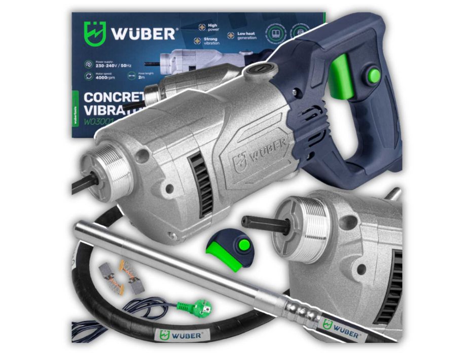 WIBRATOR Zagęszczarka Do Betonu Elektryczna 1300W Buława Wibracyjna 2m