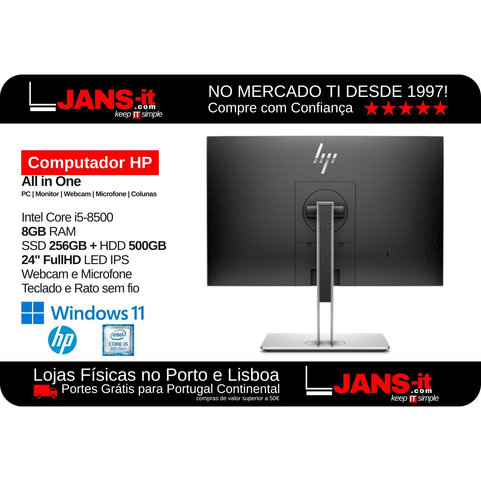 HP EliteOne 800 G4 | i5-8500 | 8GB | SSD 256GB | 24" FHD TouchScreen