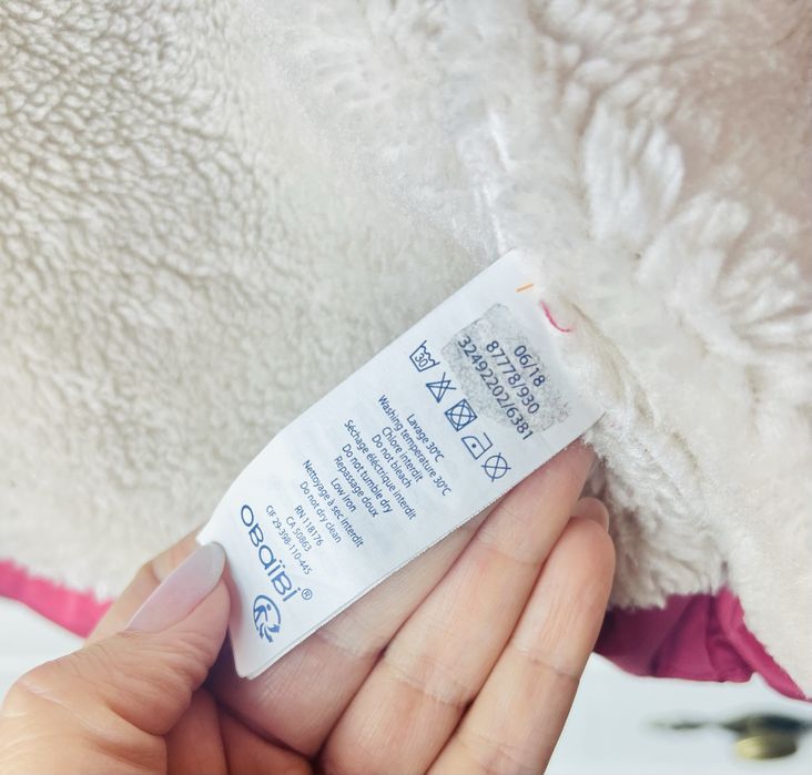 Jak nowa, bardzo ciepła kurtka dla księżniczki, kożuszek, Obaibi 80/86