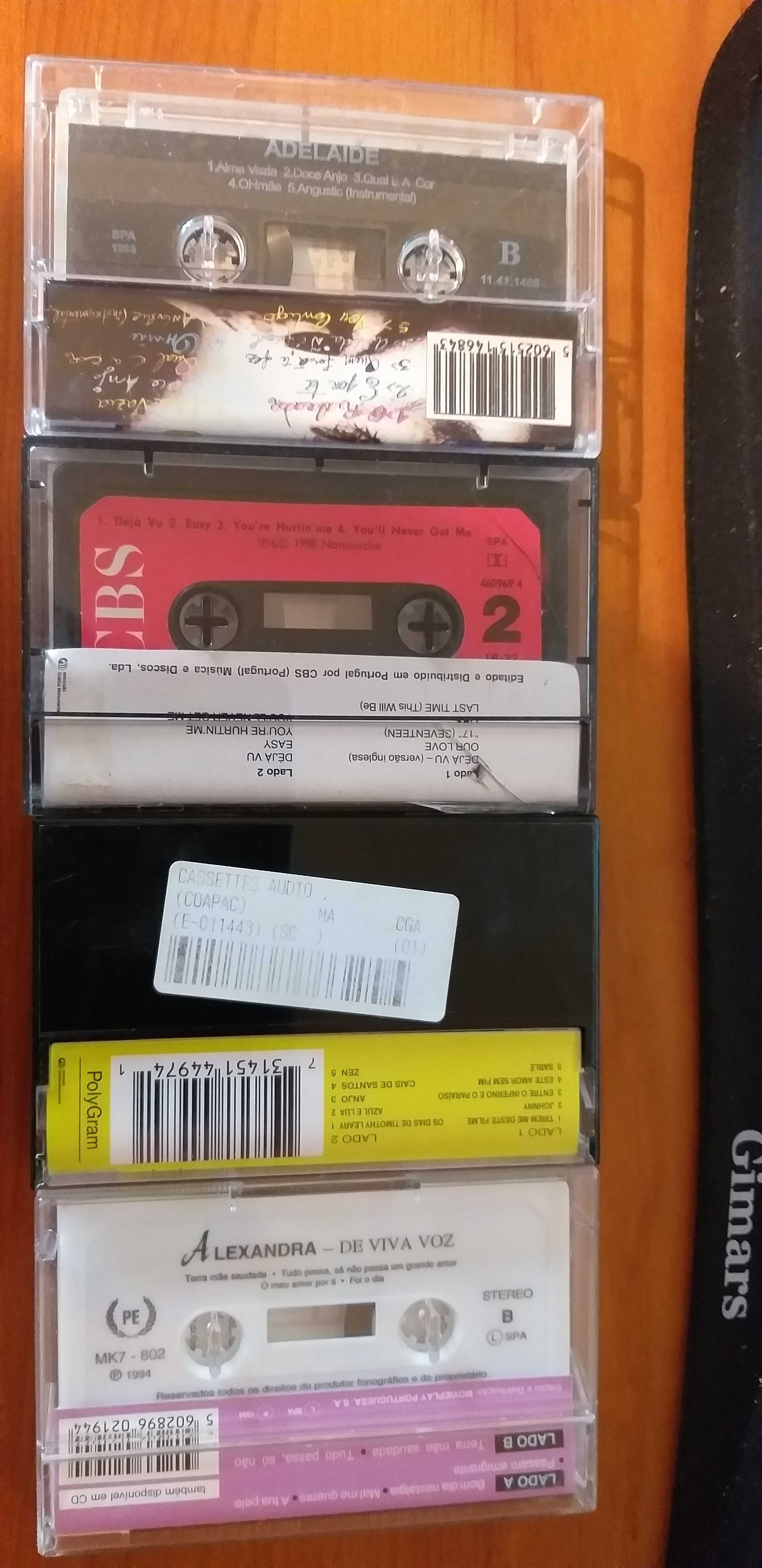 Cassete tapes musica PT Dora, Da Vinci, Adelaide Ferreira, Alexandra
