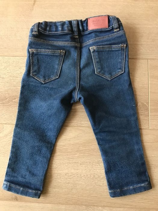 Calça de ganga de menina 9-12 meses, Zara