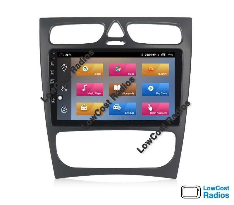 OUT. 2025! Auto Rádio GPS Android Mercedes Benz Class C - W203, W209