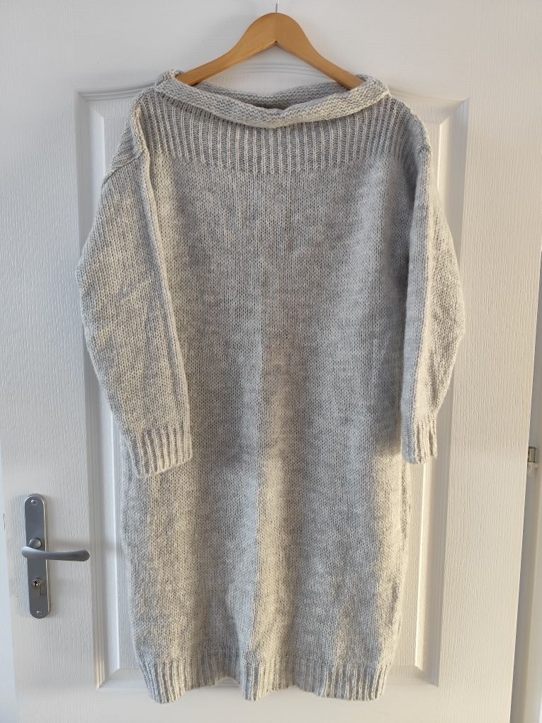 Sweter damski jasny szary