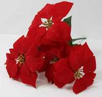 Bukiecik sztucznych kwiatów czerwone gwiazdy 50 cm 7 kwiatów