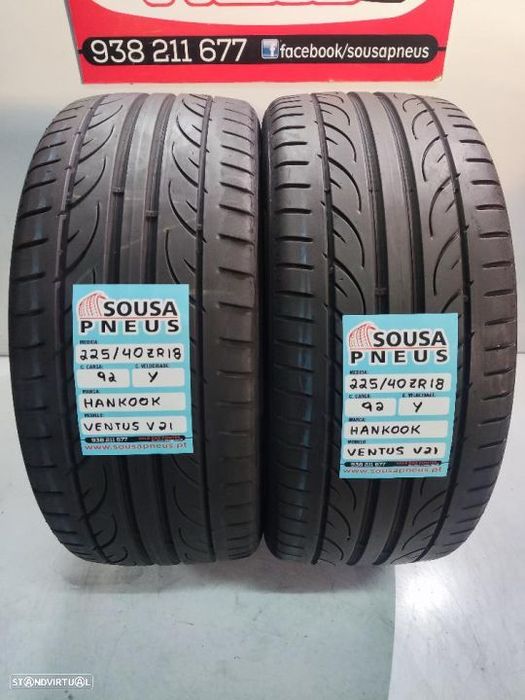 2 pneus semi novos 225-40r18 hankook - oferta dos portes