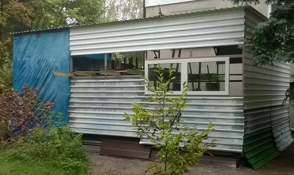 GARAŻ, WIATA, konstrukcja blaszaka: 35 m2, wys: 3 DO PRZENIESIENIA