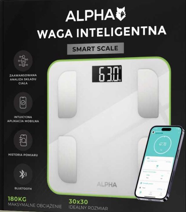 Alpha - waga Łazienkowa Elektroniczna + aplikacja