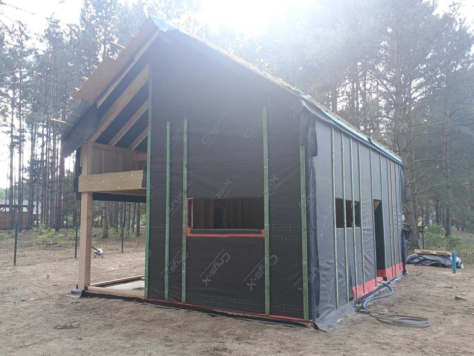 Dom szkieletowy konstrukcja ekologiczny na zgłoszenie 70m2 całoroczny