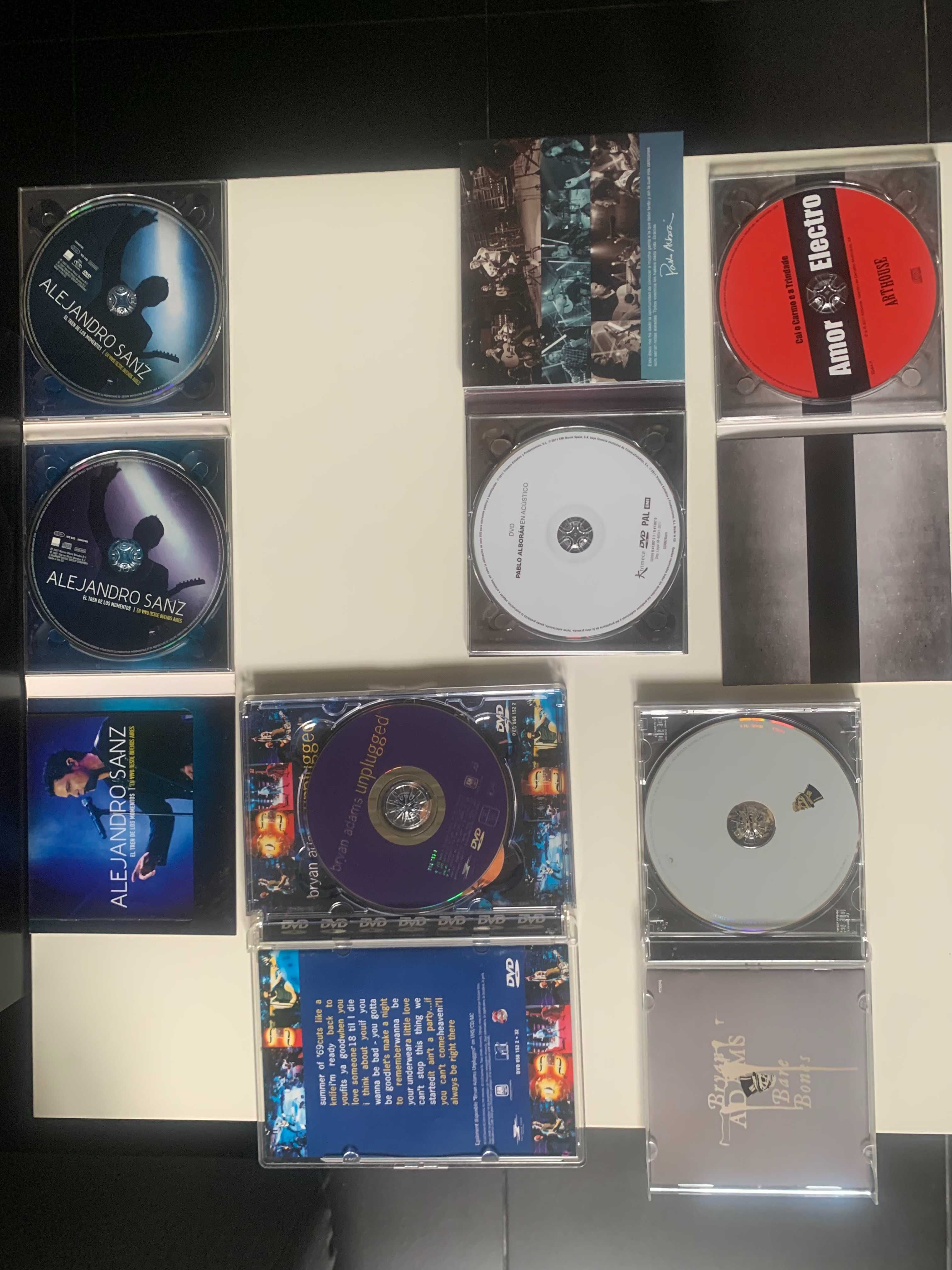 Vários CDs/DVDs música (Amor Electro, Bryan Adams, etc)