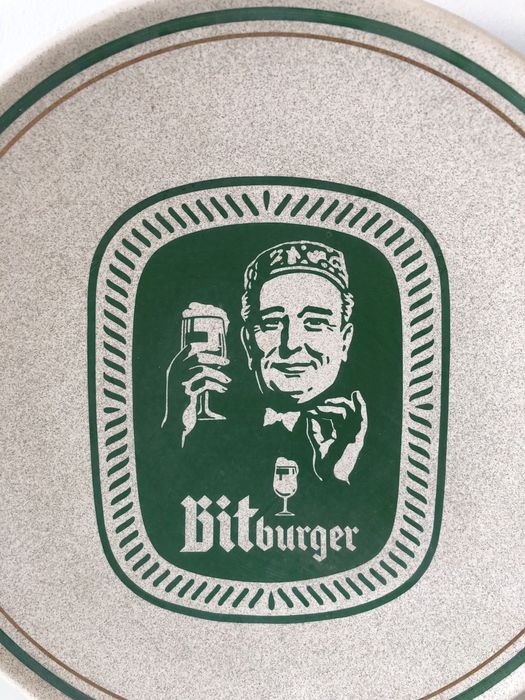 Prato decorativo em ceramica, Bitburger