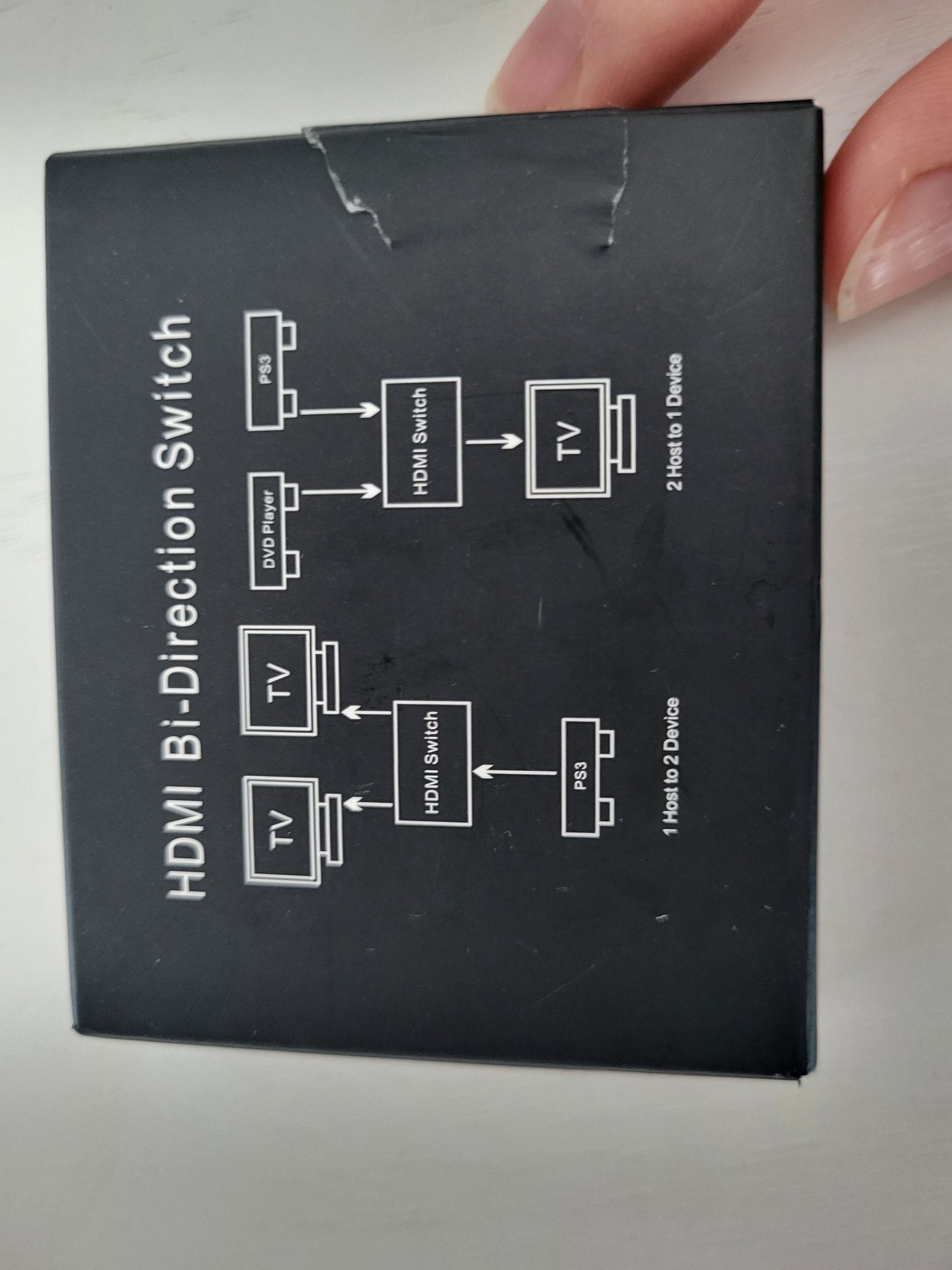 GANA aluminiowy dwukierunkowy przełącznik/rozdzielacz HDMI 4K