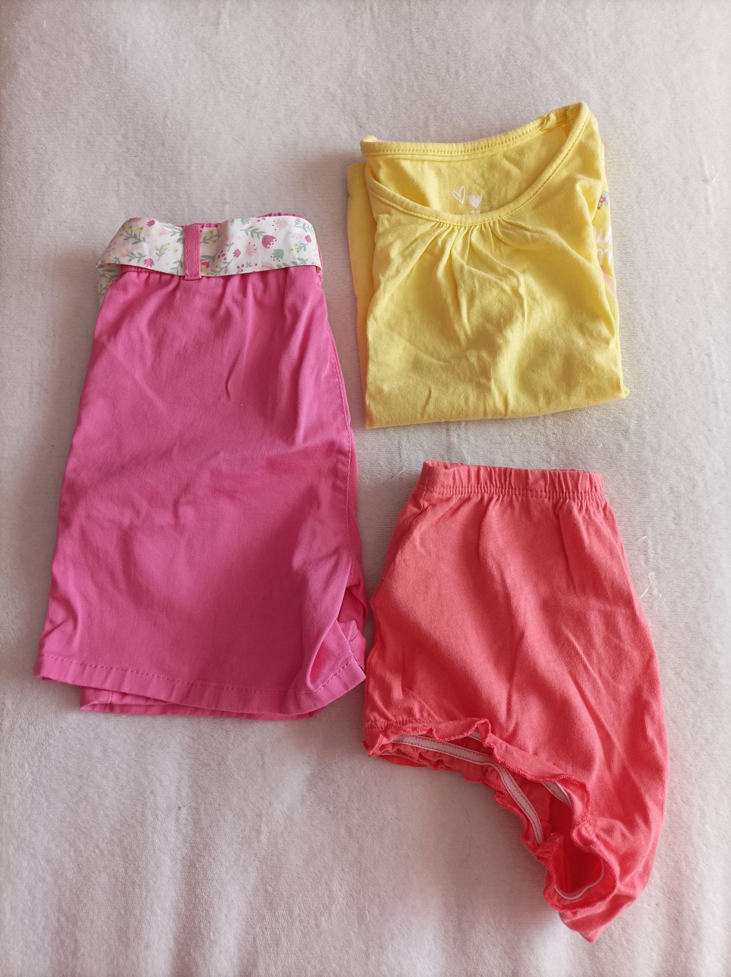 Zestaw ubranie komplet spodenki dla dziewczynki dziewczynka 86 92