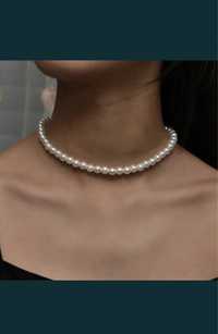 Perły naszyjnik ślubny okazjonalny elegancki choker