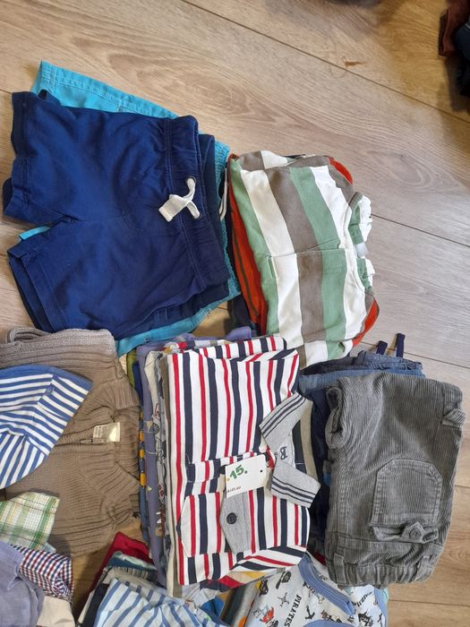 Paka 55 szt. ubranek r. 80. Chlopak