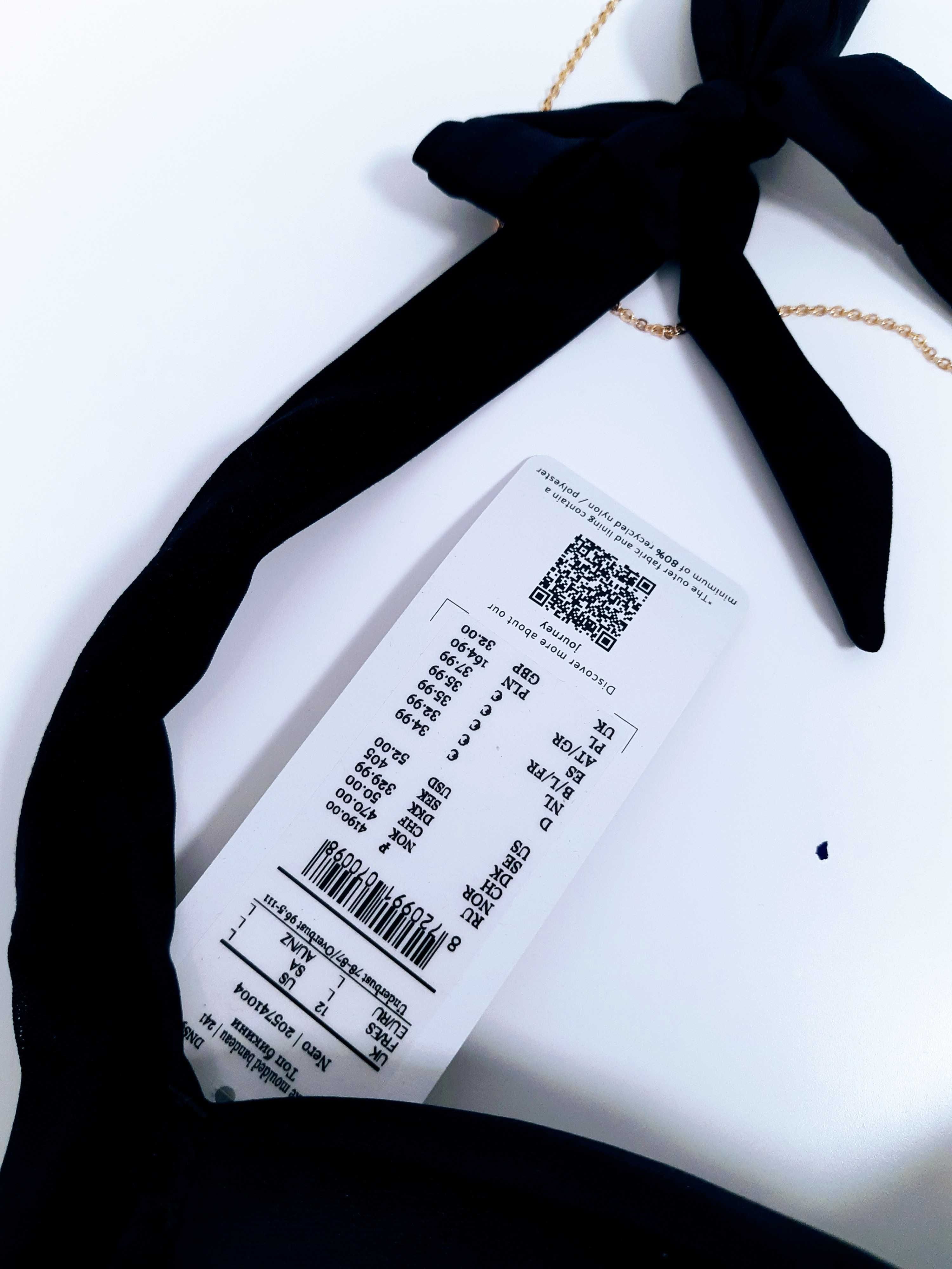 Nowa czarna góra od stroju kąpielowego hunkemoller