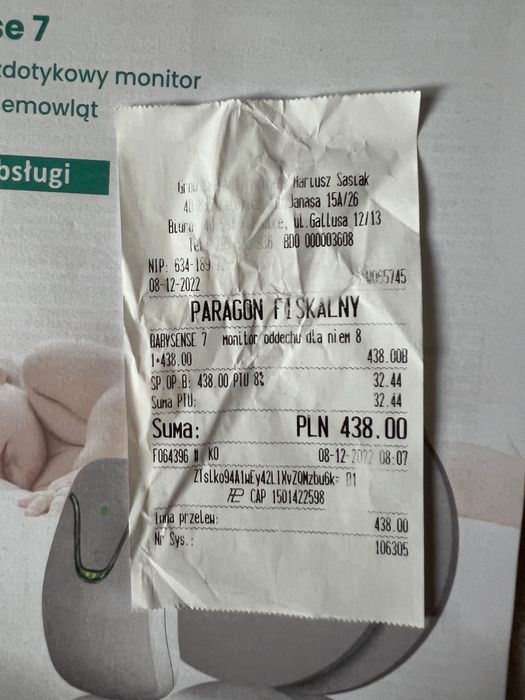 Babysense 7 monitor oddechu