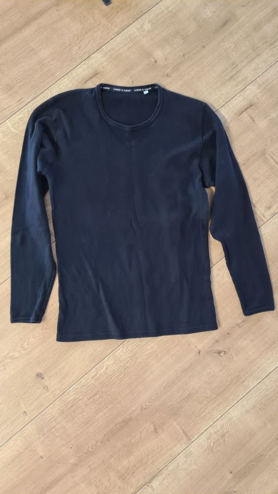 Longsleeve Samsøe. Rozmiar L. Czarna. 100% Bawełna. Bielizna Narty